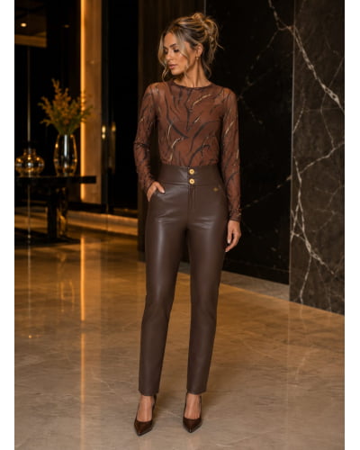 Calça térmica resinada com elastano Calça térmica resinada com elastano