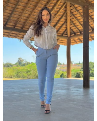 Calça ajustável ao corpo Bengaline