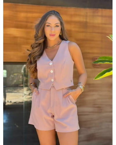 SHORT ALFAIATARIA CREPE PARIS