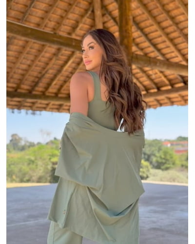 Blusa regata com recortes em fluity