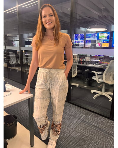 Calça pijama em fluity estampa