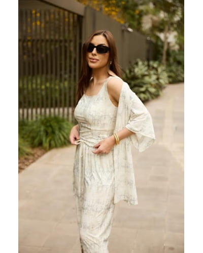 kIMONO EM FLUITY ESTAMPA ANIMAL PRINT NUDE