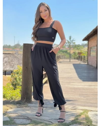 Top reto fluity com alças